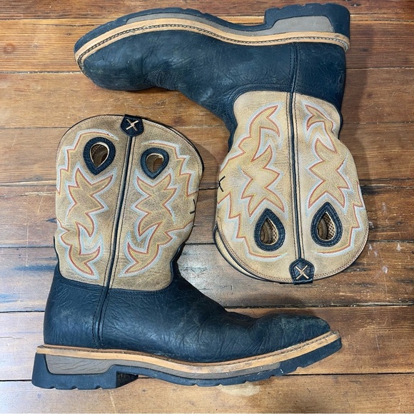Twisted X Black and Tan Cowboy Boots - Picture 1 of 8